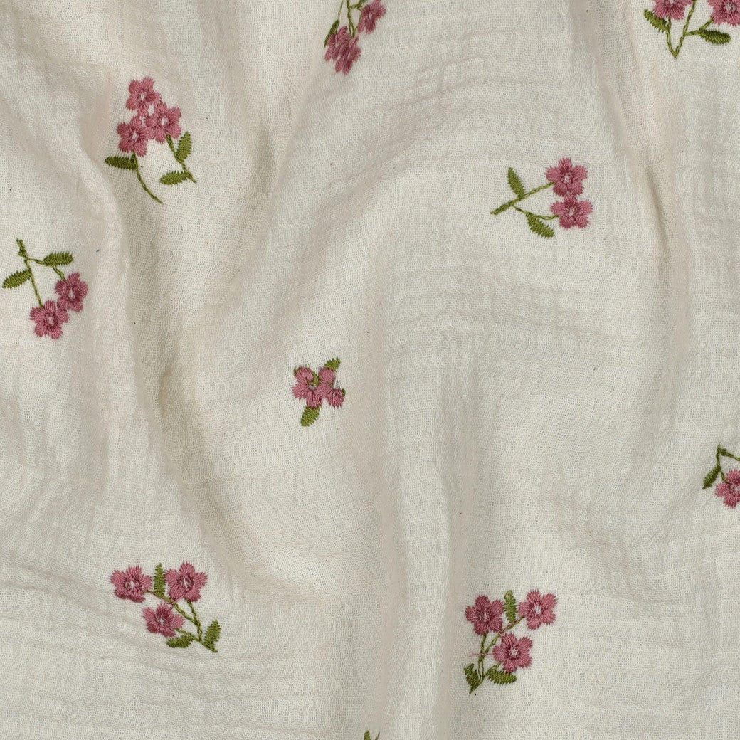 Musselin "gestickte Blumen"