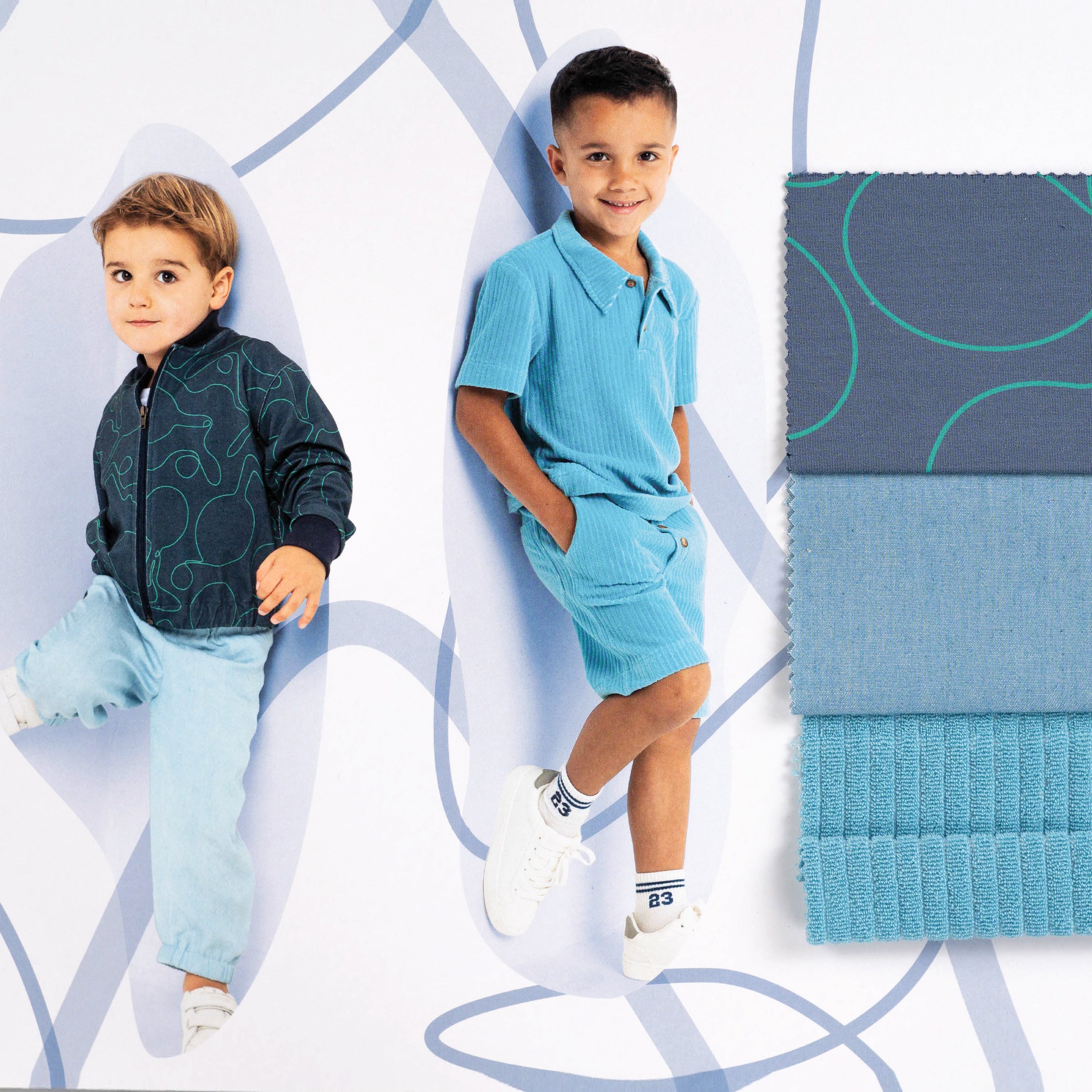 Leichter Denim Stoff "uni blau" Qjutie2026