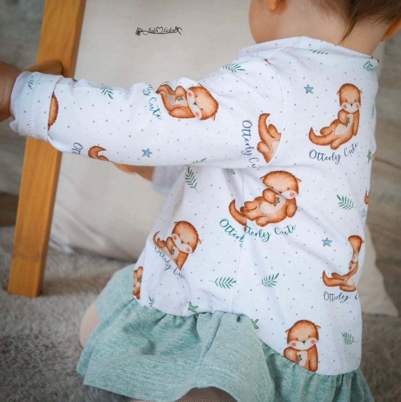 Kinderstoff süße Otter Otterstoff als Kinderkleidung genäht