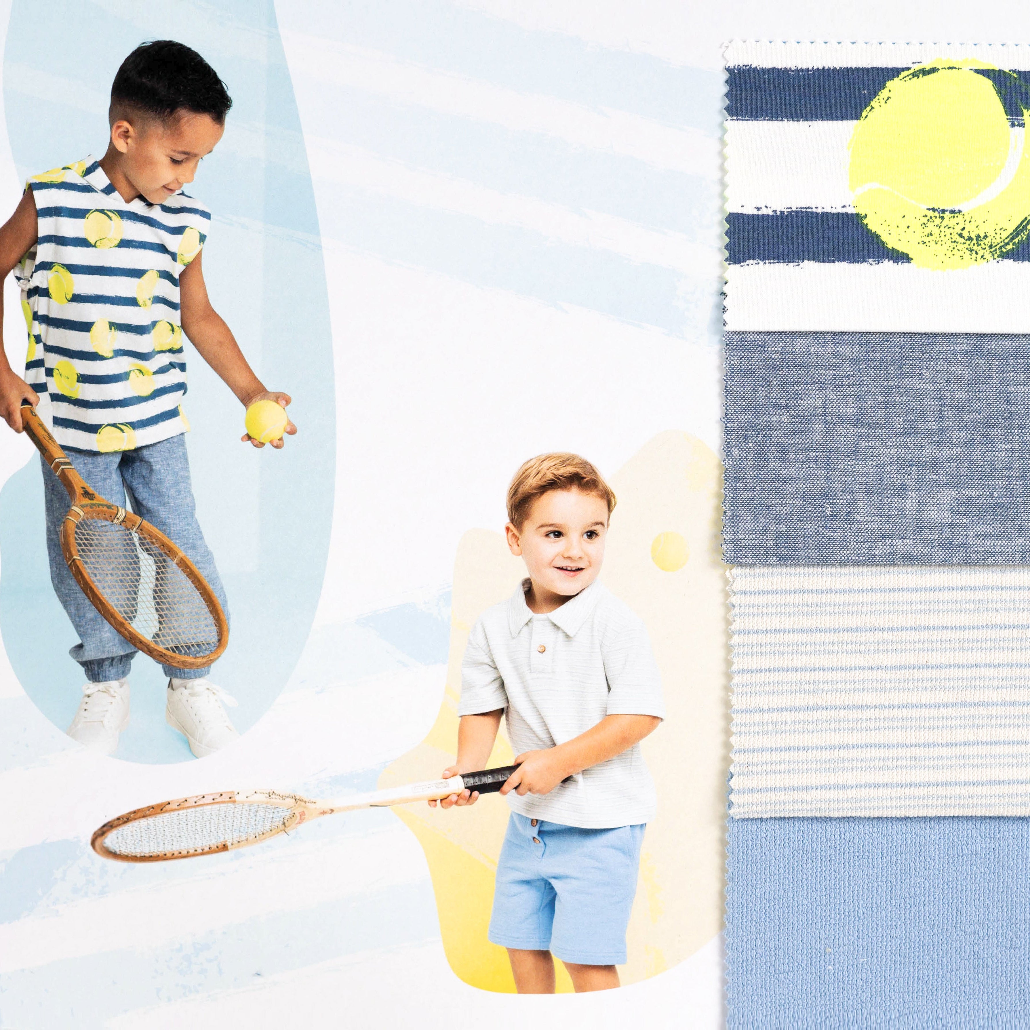 Leinen Baumwollstoff "blau meliert" Qjutie206