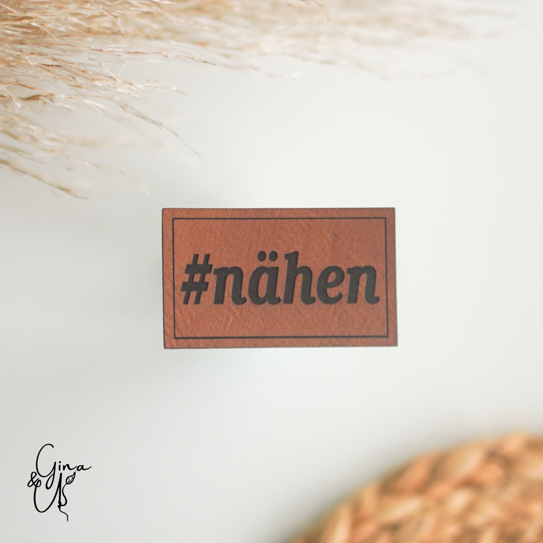 Kunstlederlabel „#nähen!“