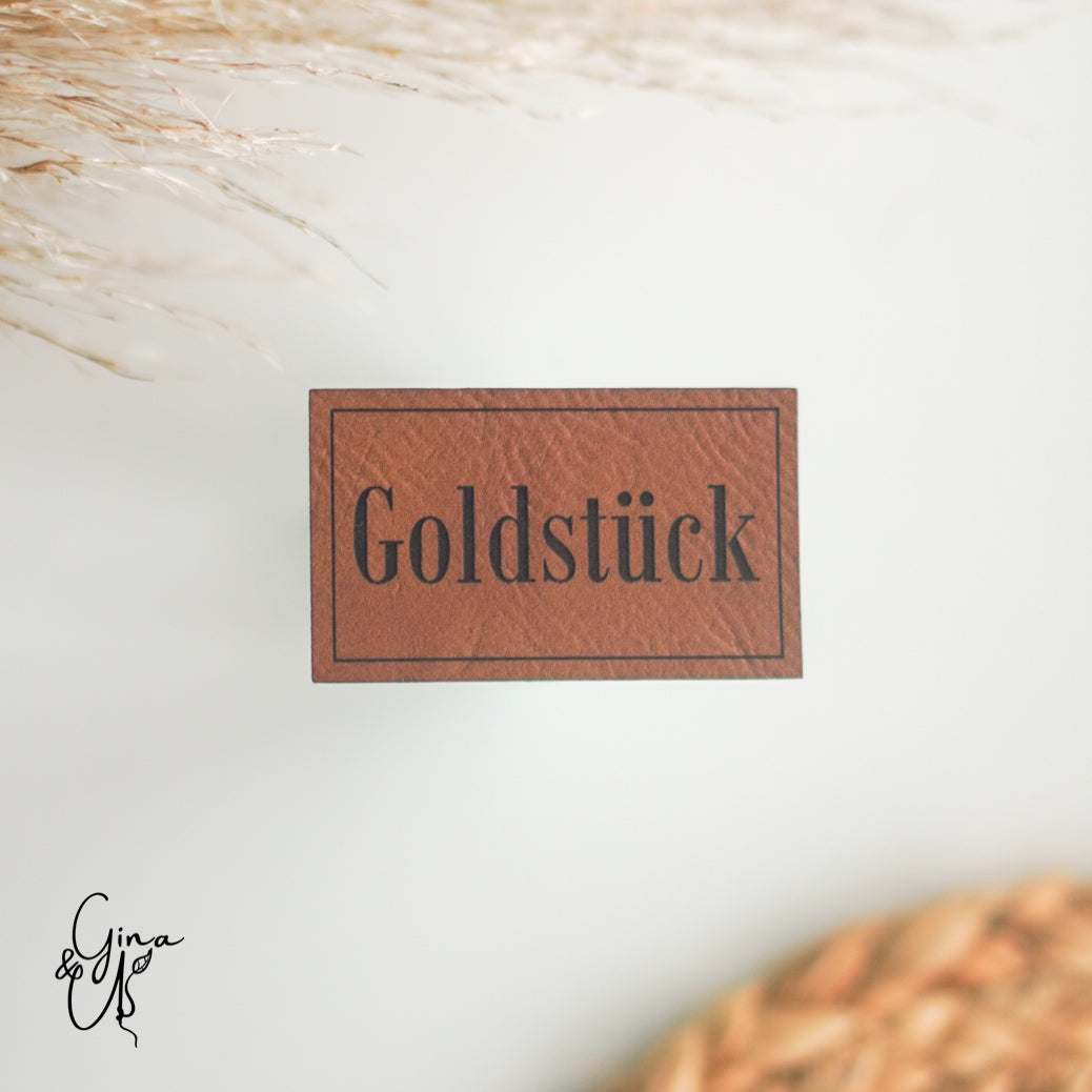 Kunstlederlabel „Goldstück“