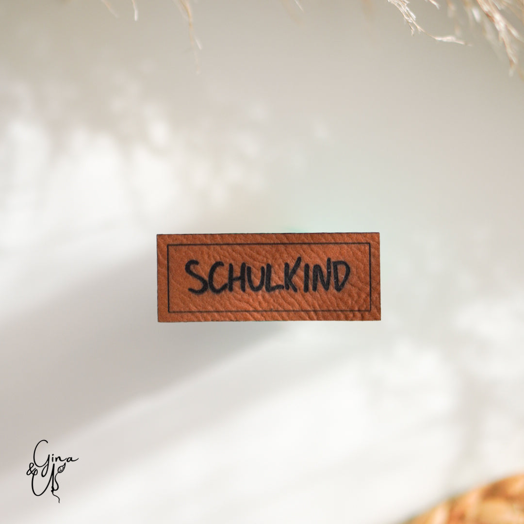 Kunstlederlabel „Schulkind