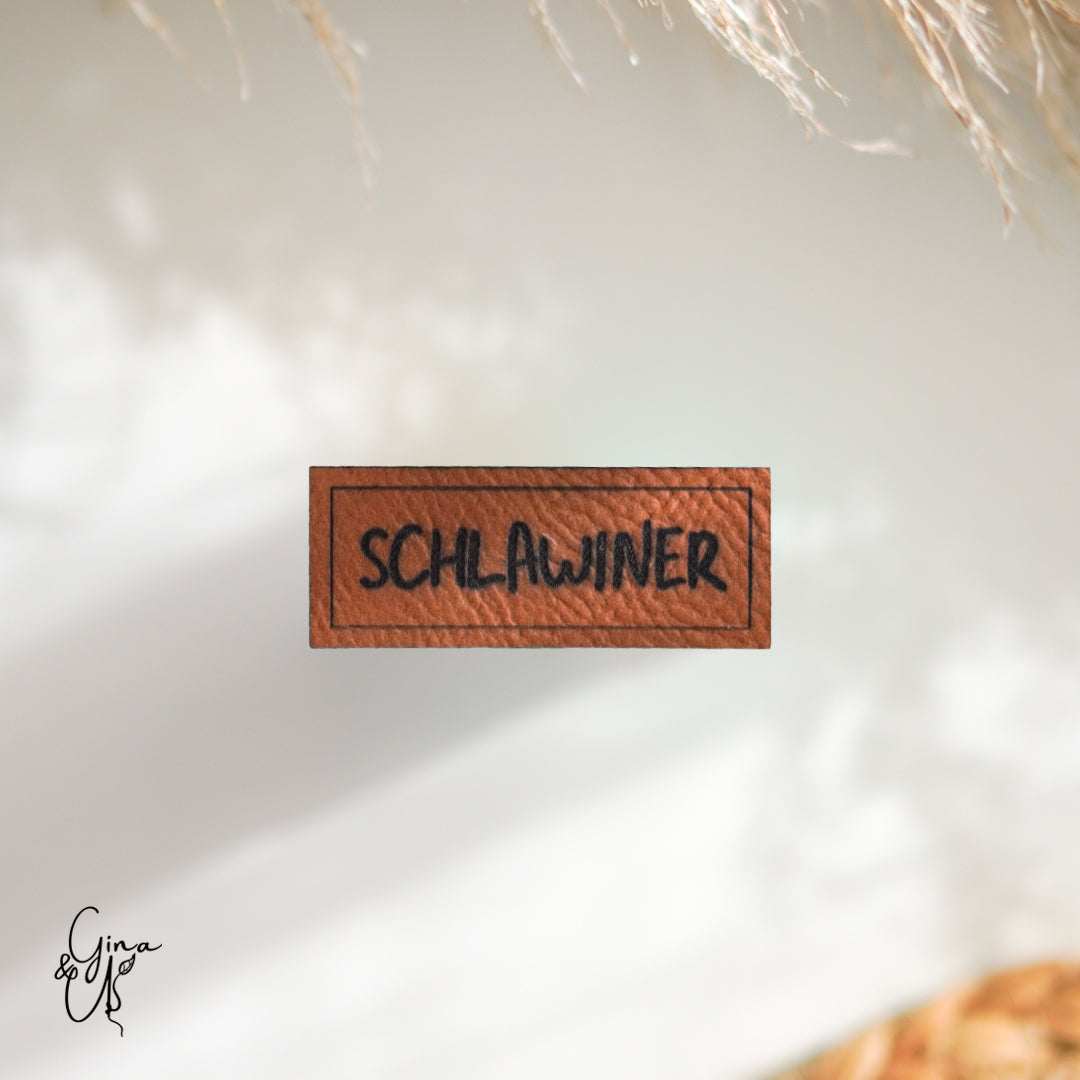 Kunstlederlabel „Schlawiner