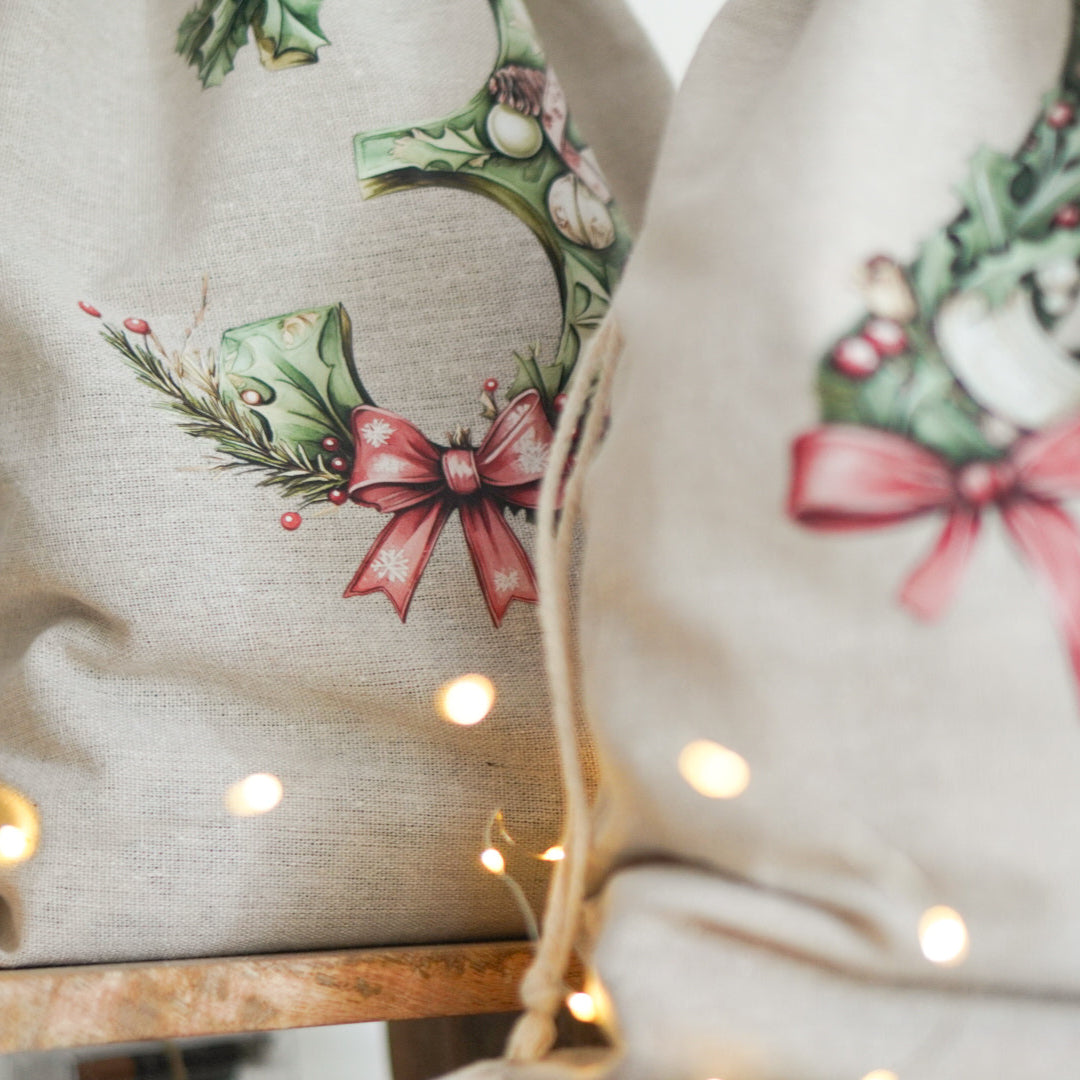 Adventskalender Stoffe mit 4 Beuteln für jeden Advent für Damen Jungen oder Mädchen