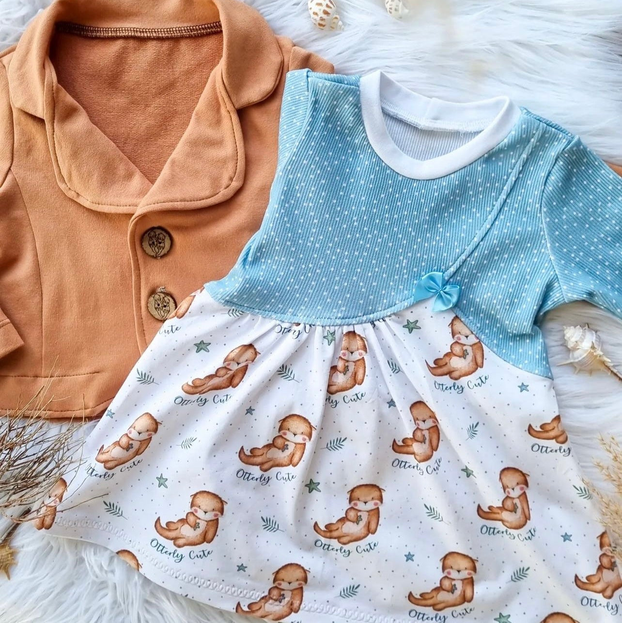 Kinderstoff süße Otter Otterstoff als Kinderkleidung genäht