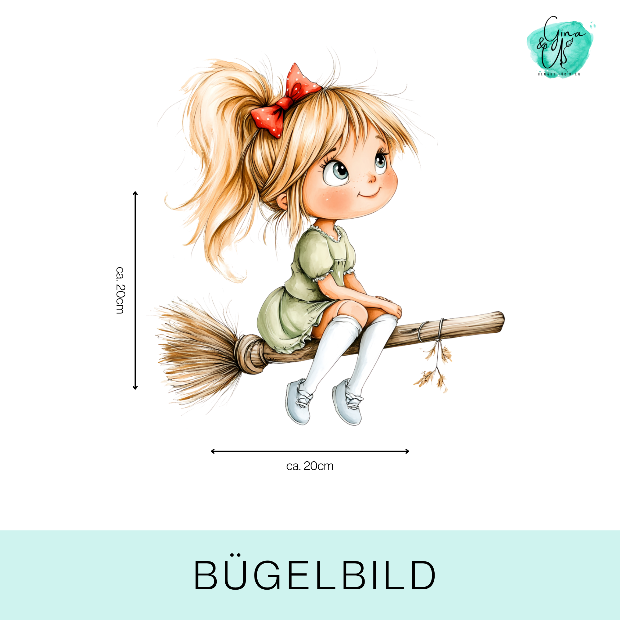 Bügelbild kleine Hexe 