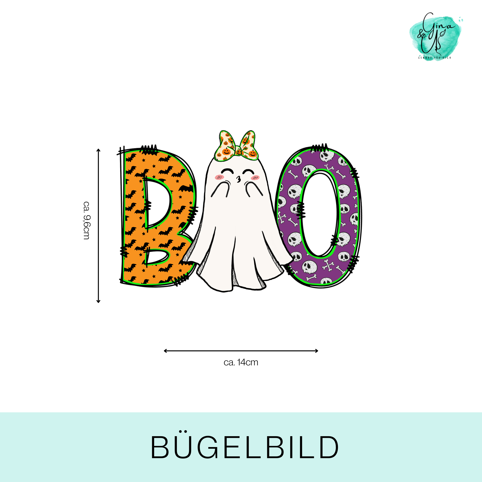 Bügelbild „boo