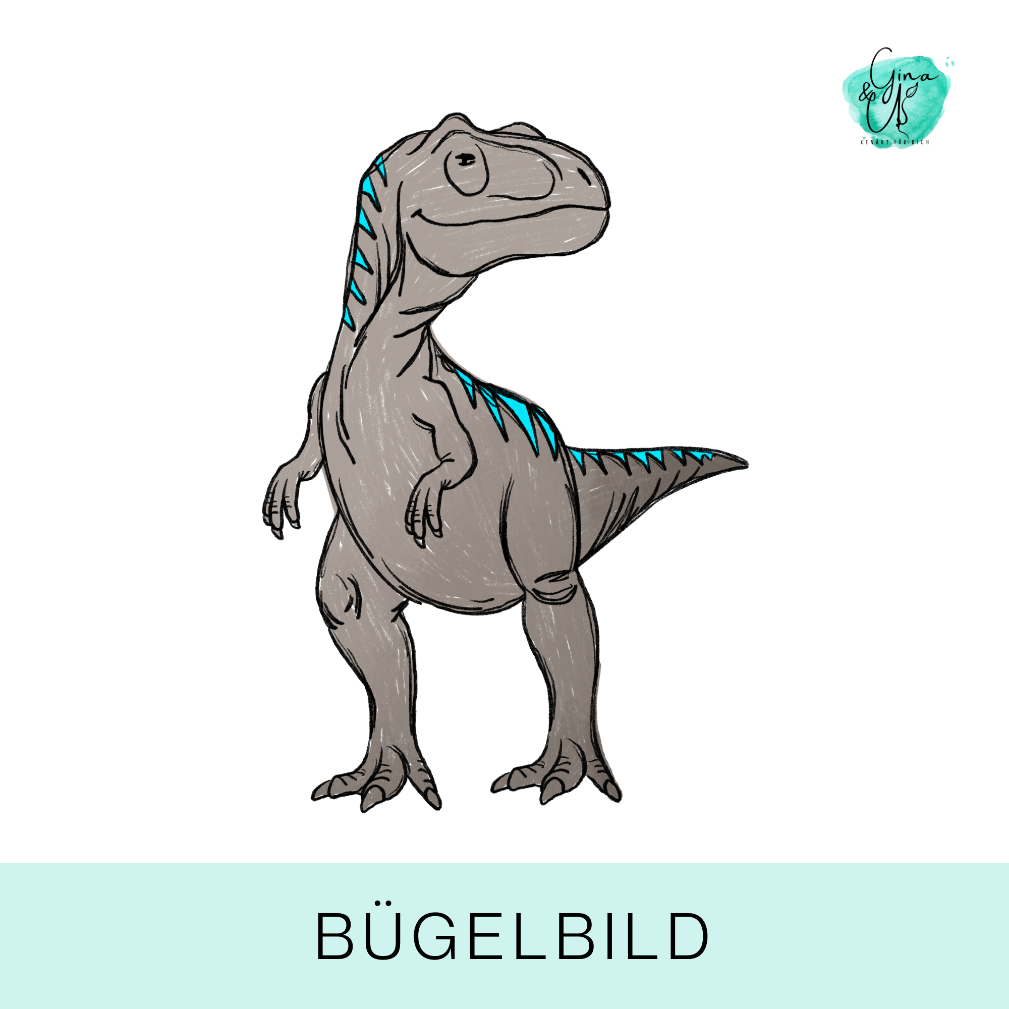 Bügelbild für Kinder mit süßen Blaubeeren von Katzengold Design