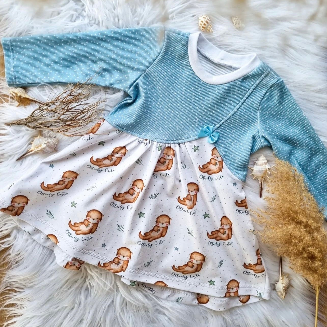 Kinderstoff süße Otter Otterstoff als Kinderkleidung genäht