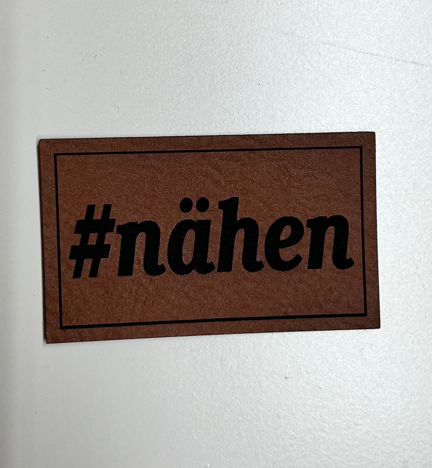 Kunstlederlabel „#nähen!“