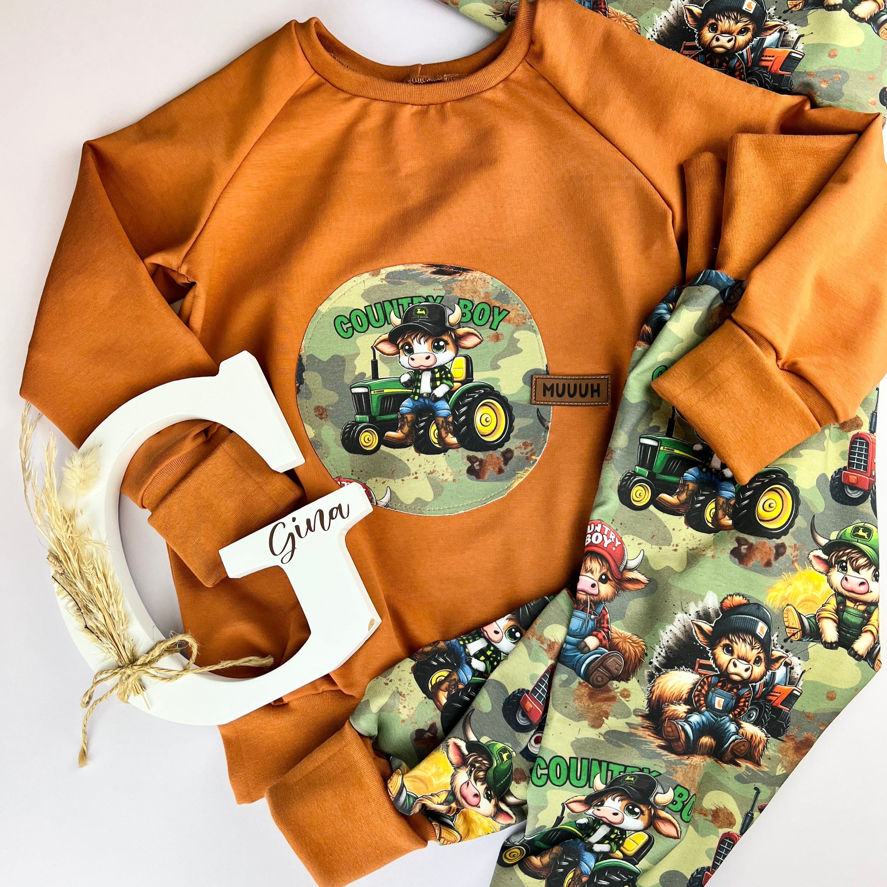 Kinderkleidung Kinderstoff Kuh