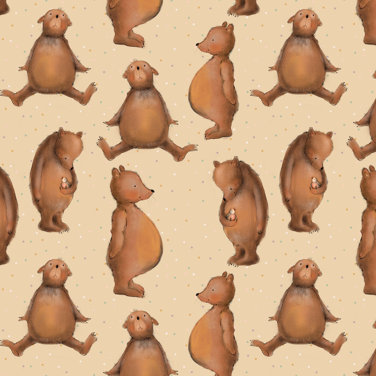 Kinderstoff Meterware mit Bären