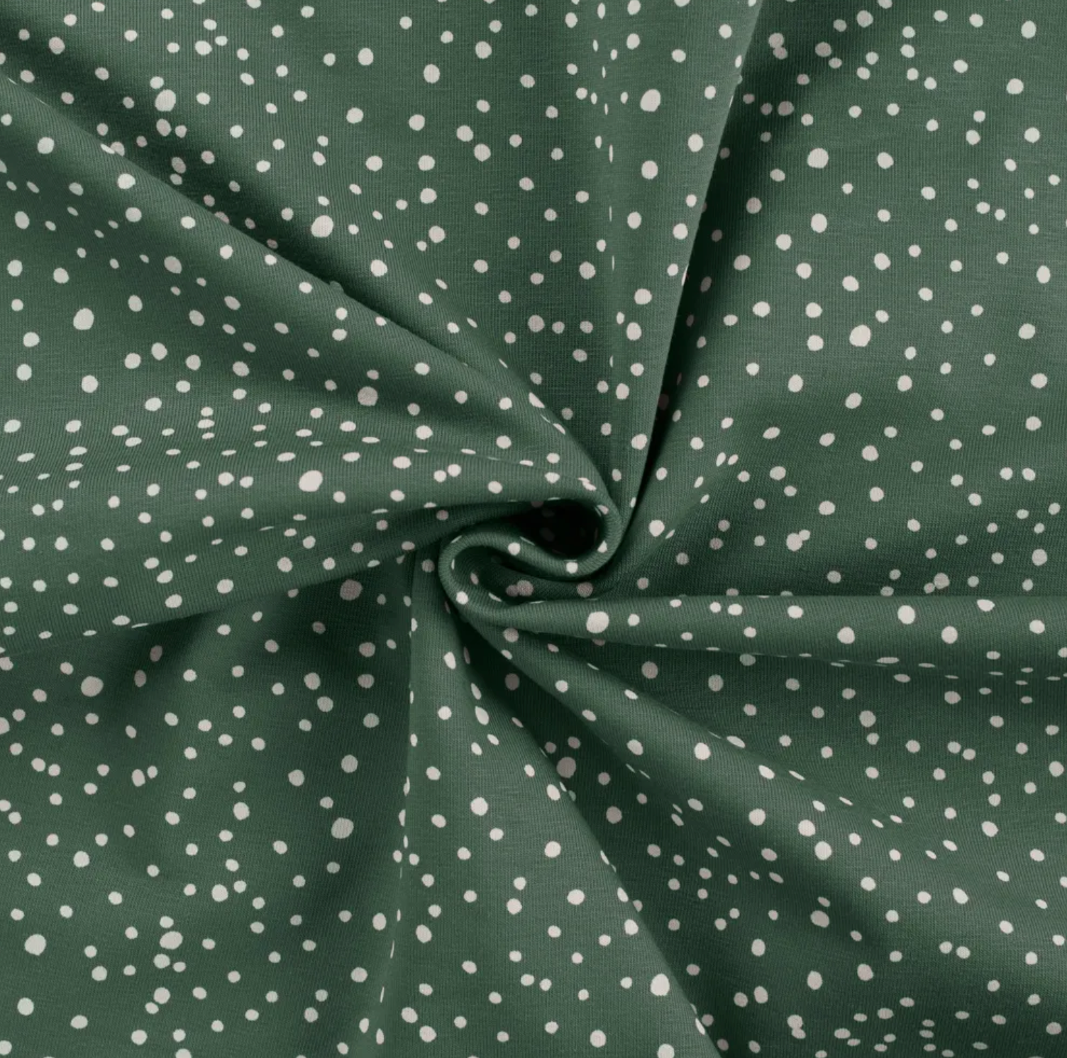 Baumwolle Jersey Dusty Green Dots