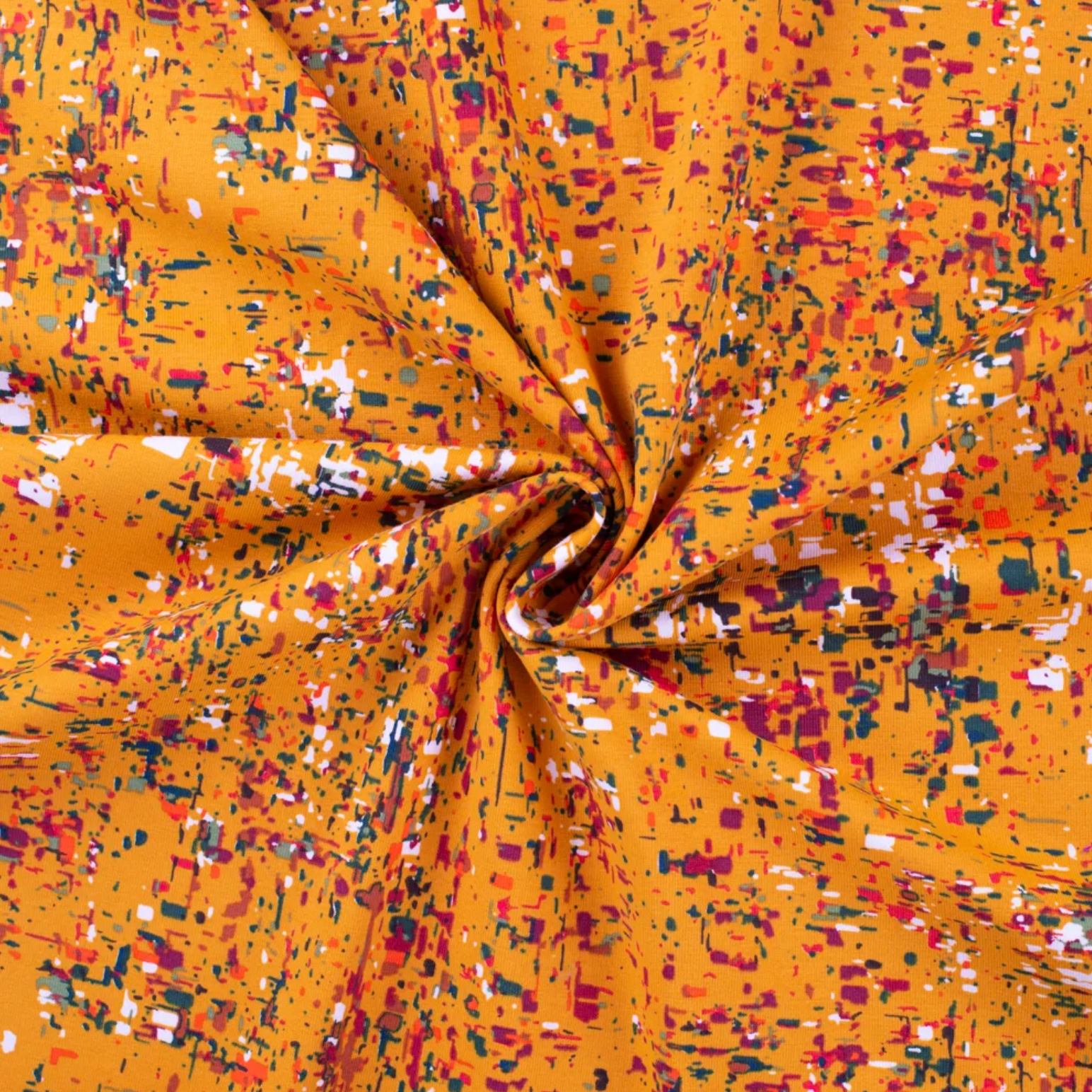 Baumwolle Jersey Konfetti Ocker