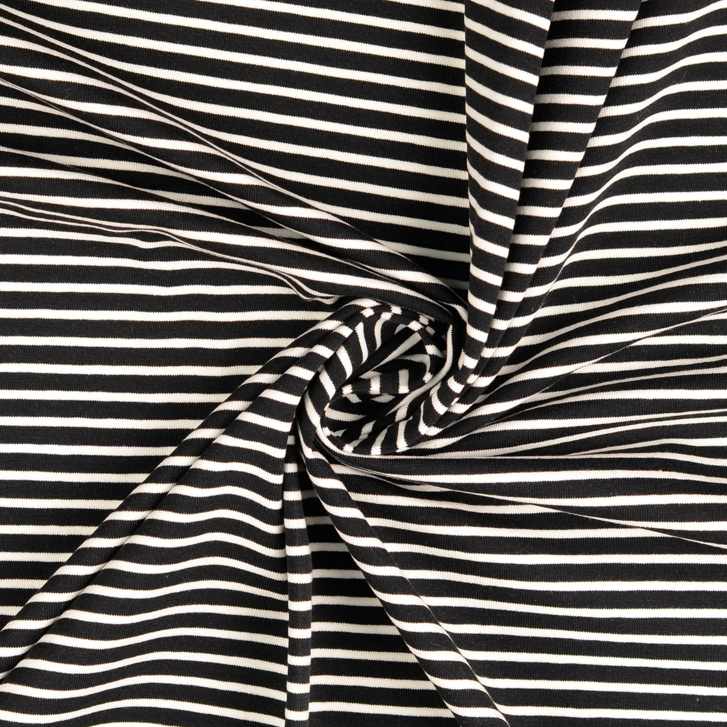 Baumwolle Jersey Streifen Schwarz