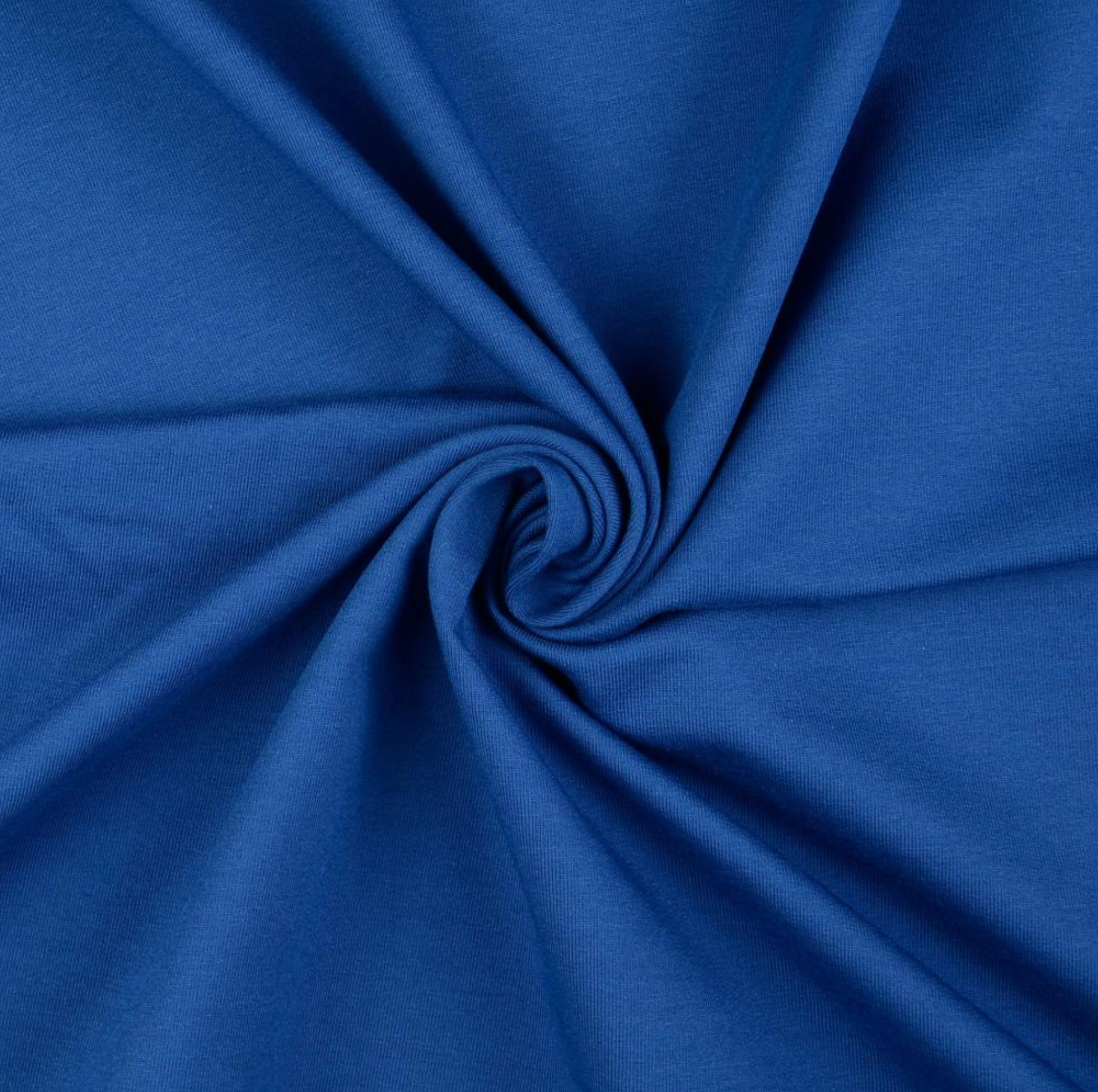 French Terry uni royal blau