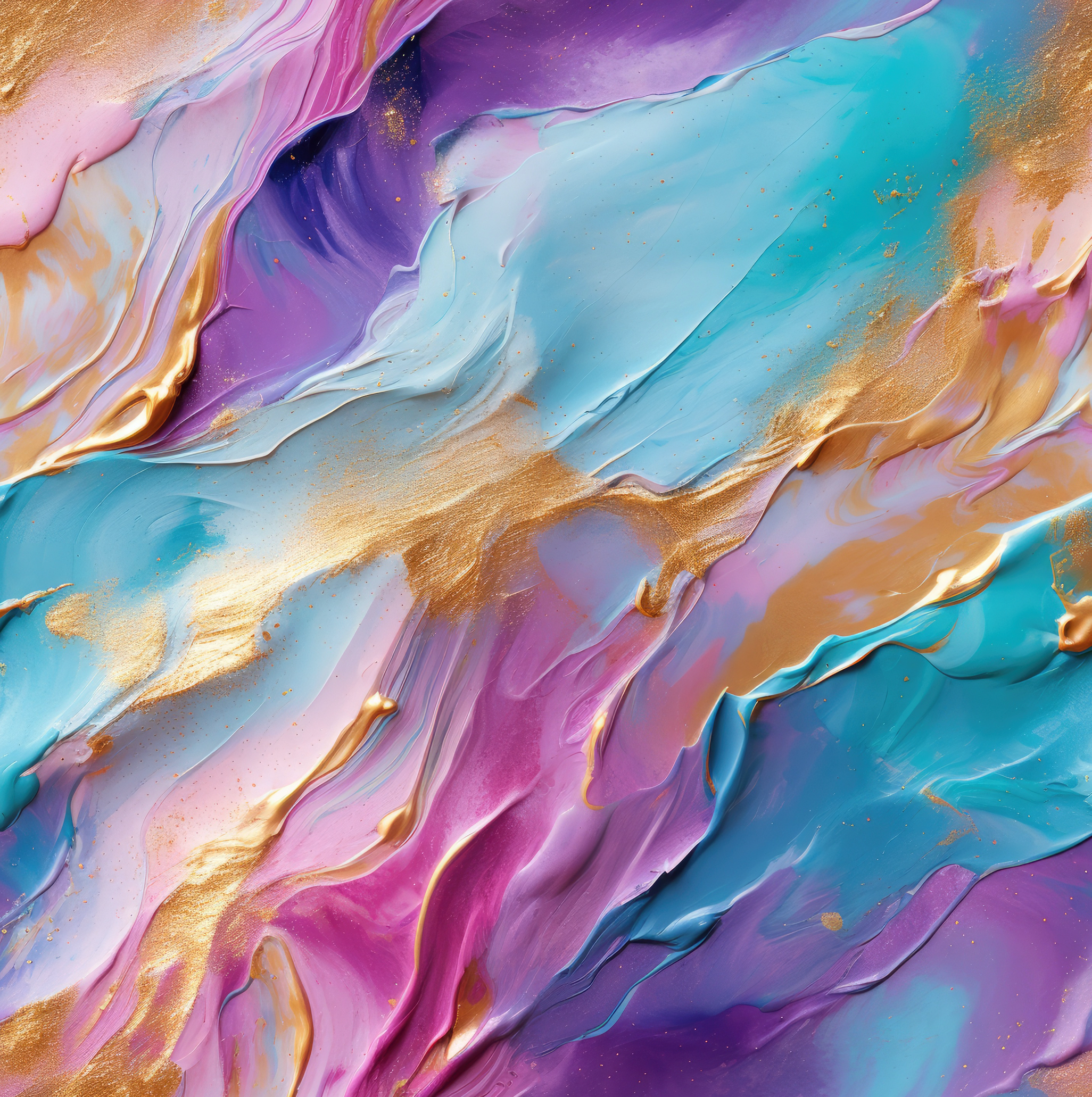 Bunter Kinderstoff & Damenstoff mit Mint, Lila, Gold und Pink