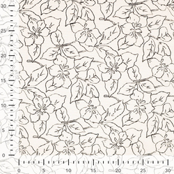 Cord "offwhite mit Blumen"
