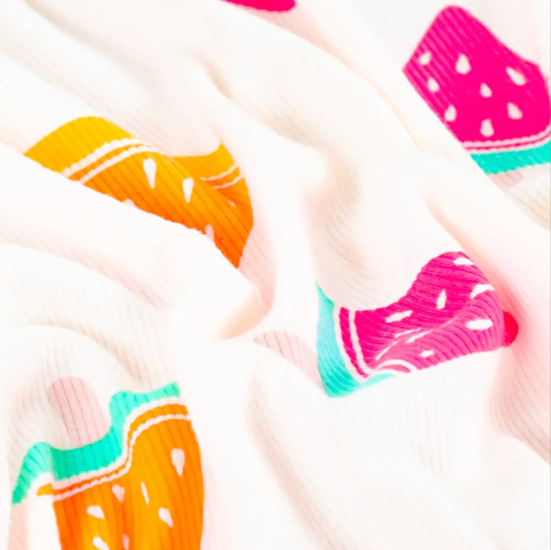 Rib Jersey "Neon Melonen"