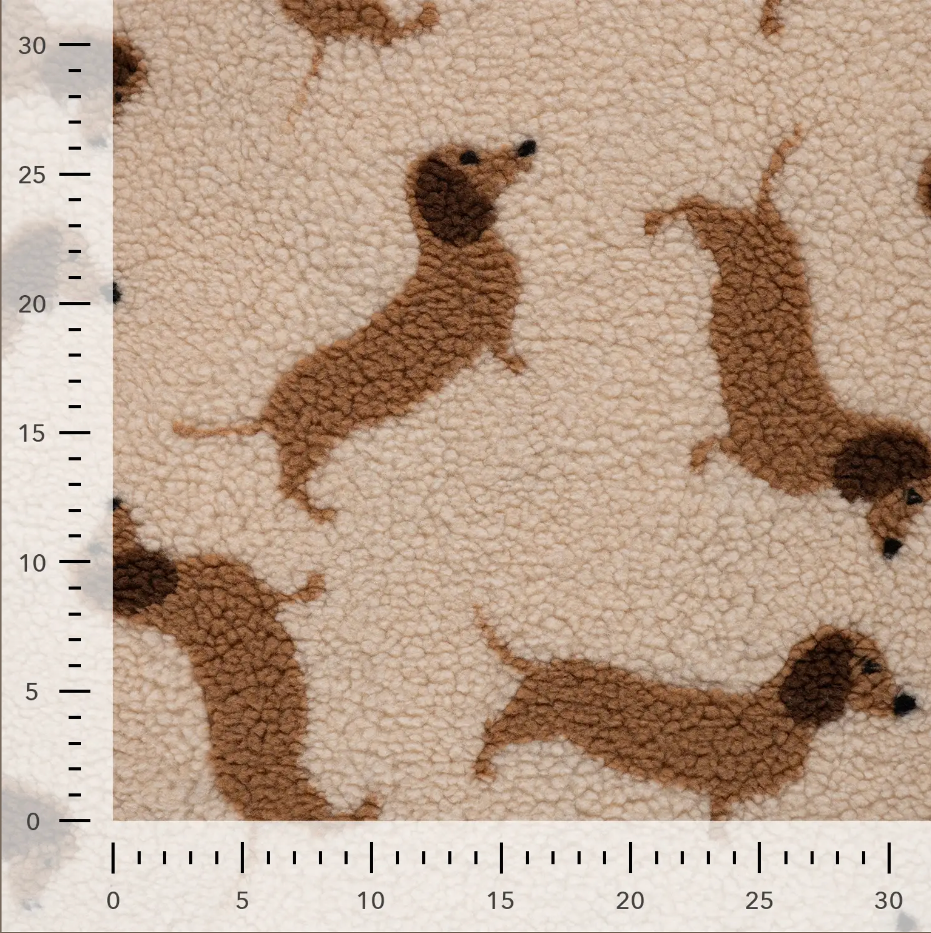 Teddy Jacquard "Dackel Hund"