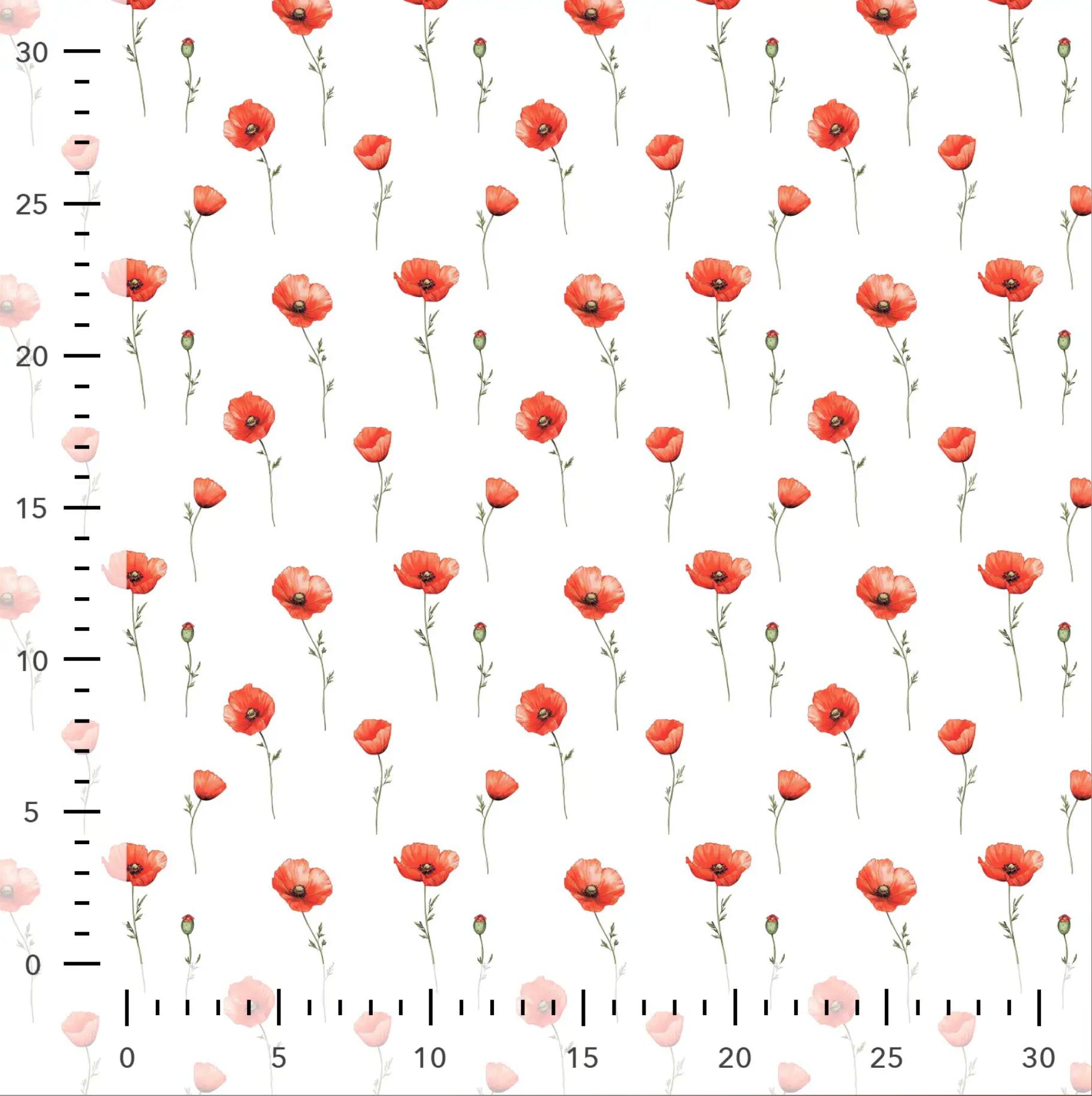 Popeline "Poppy Mohnblume"
