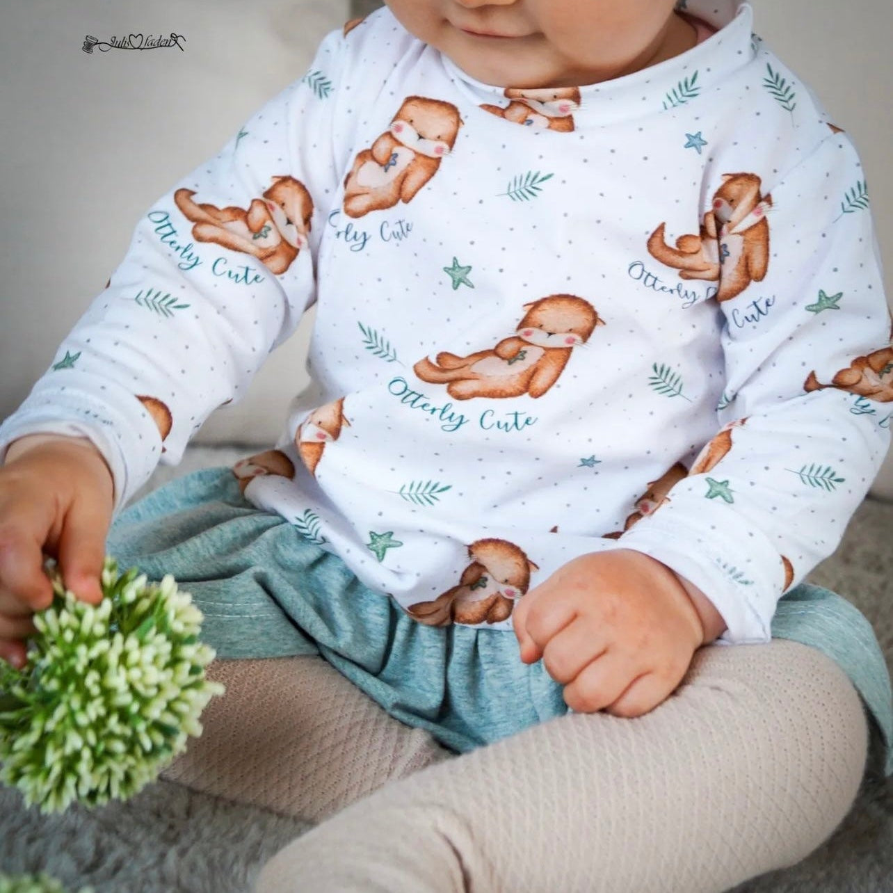 Kinderstoff süße Otter Otterstoff als Kinderkleidung genäht