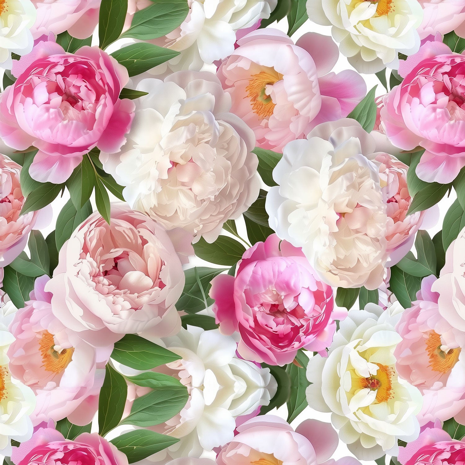 Damenstoff Pfingstrosen Blumenstoff Meterware