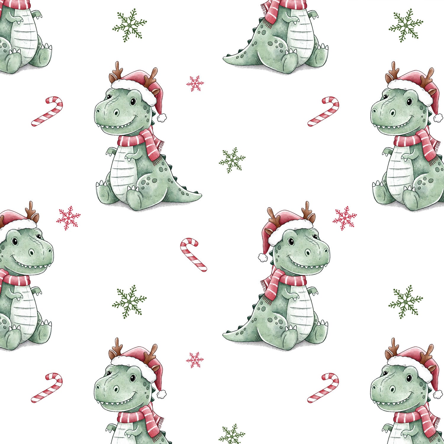 Stoffvorbestellung "Dino mag Weihnachten"