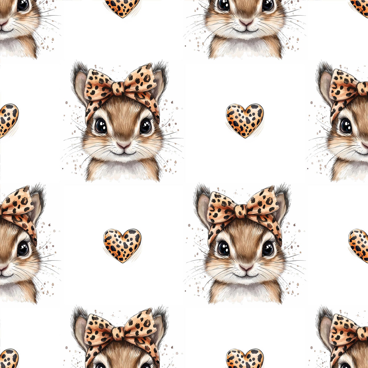 Eichhörnchen Stoff Chipmunk Kinderstoff Jersey French Terry