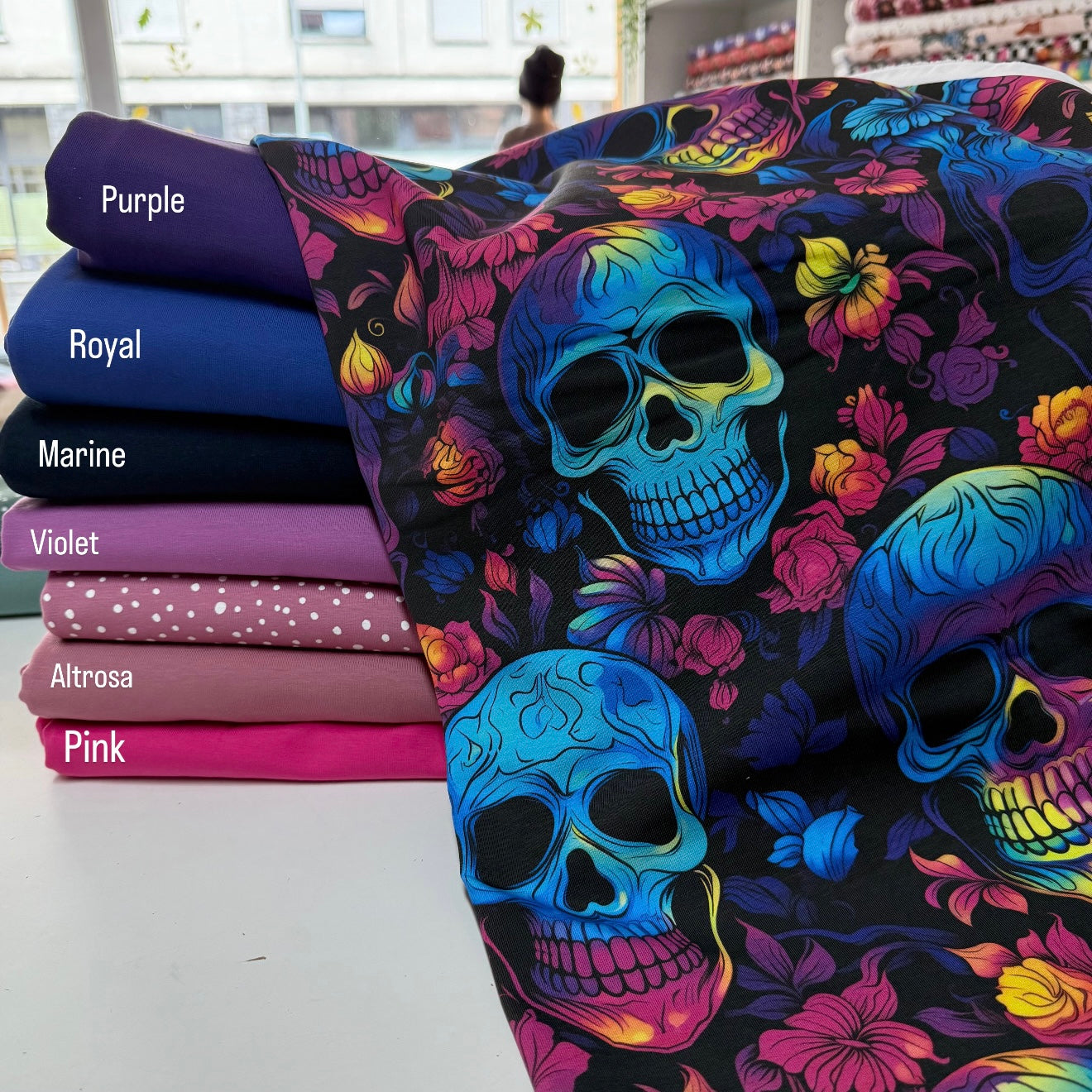 Stoffvorbestellung "Bunter Skull"