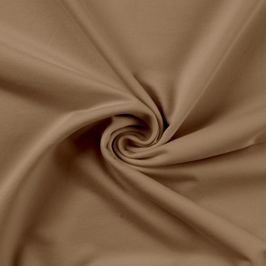 French Terry Sommersweat Uni hellbraun