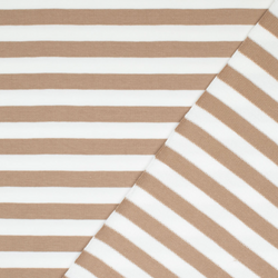 French Terry Streifen Beige