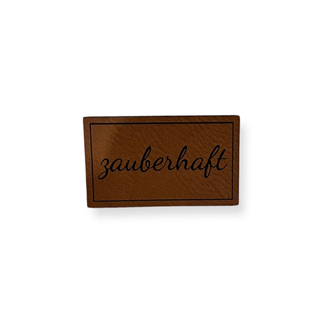 Kunstlederlabel „zauberhaft“