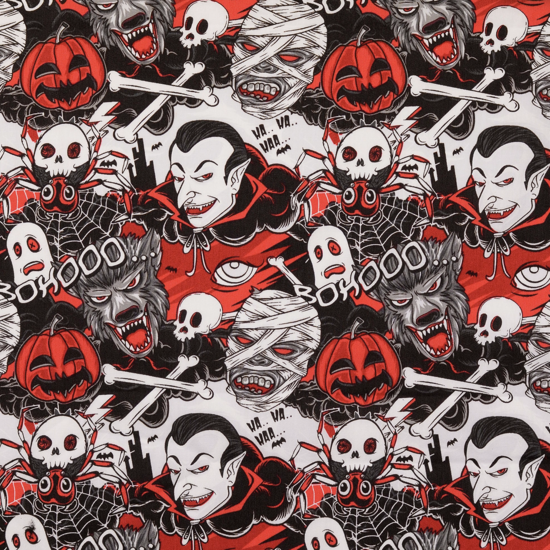 Halloween Dracula Stoff Popeline