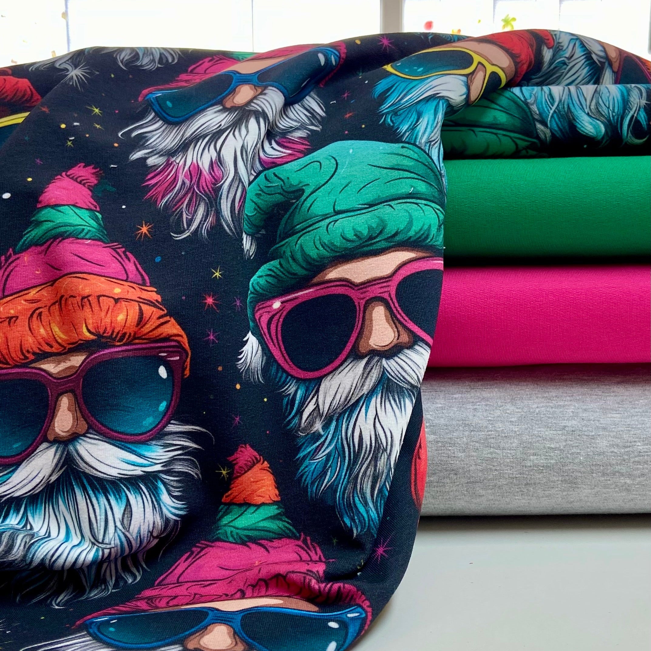 Hipster Santa Weihnachtsstoff Kombifoto