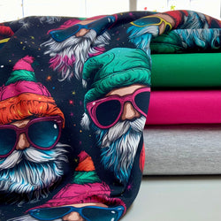 Hipster Santa Weihnachtsstoff Kombifoto