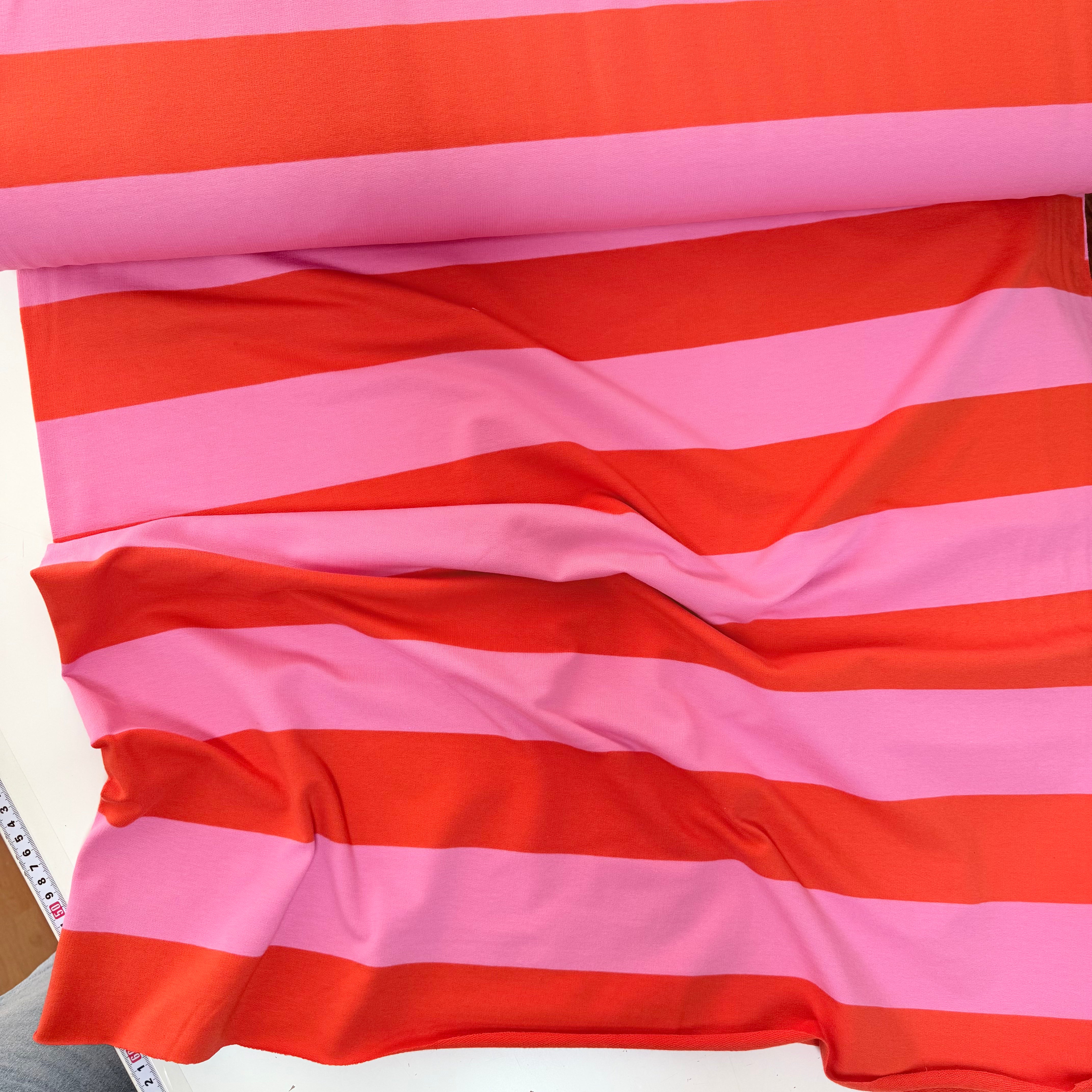 French Terry "Stripe Orange/Pink"