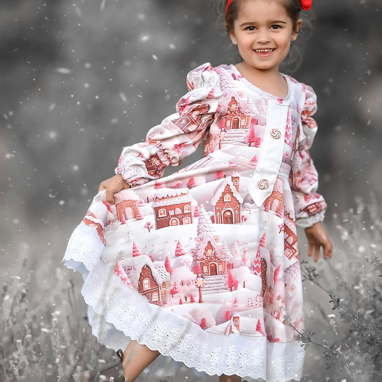 Stoffvorbestellung  "Winterwunderland rosé"