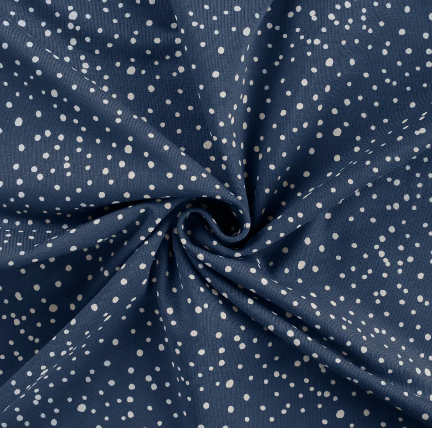 Jersey Dots Dusty Blue  Pünktchenstoff