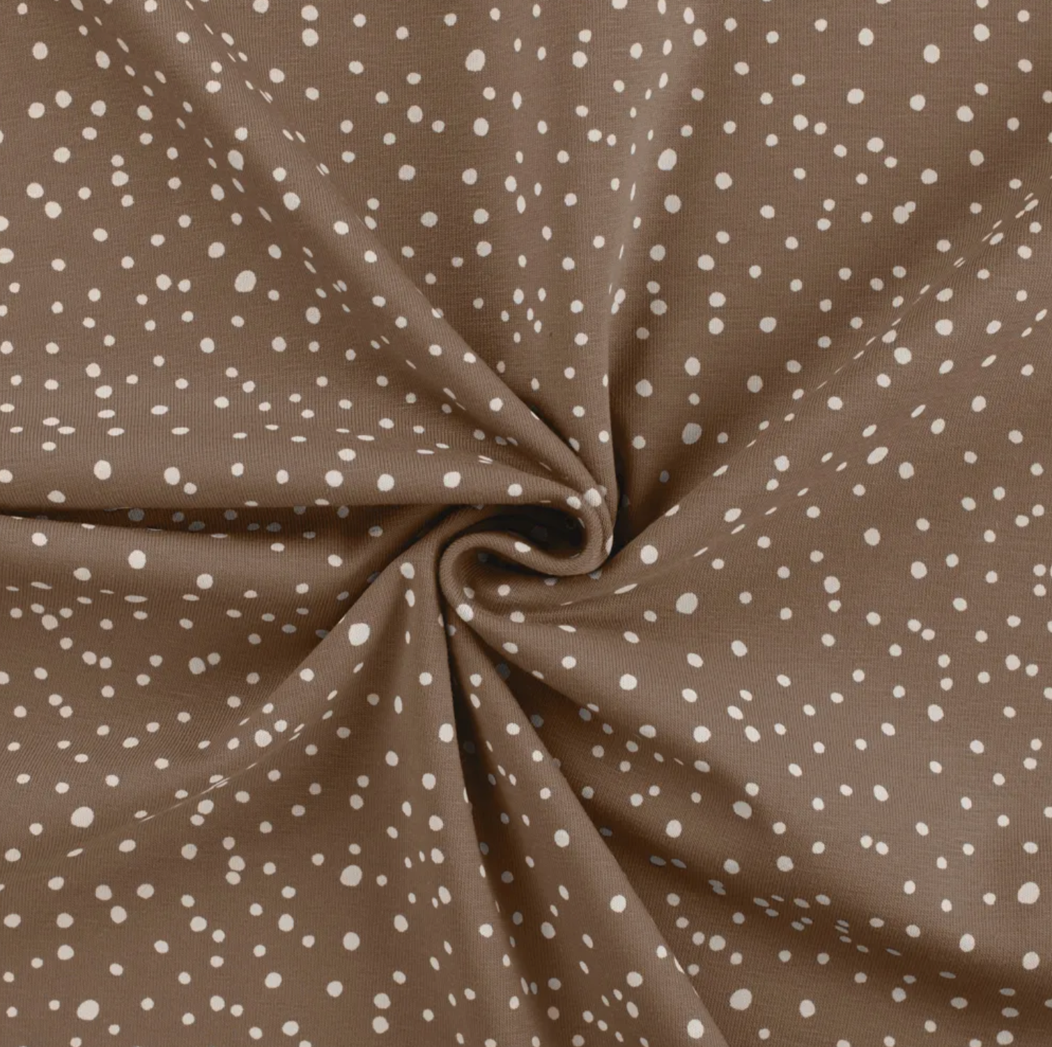 Jersey Dots in der Farbe Taupe