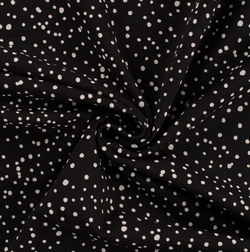 Jersey schwarz mit weißen Pünktchen Dots 