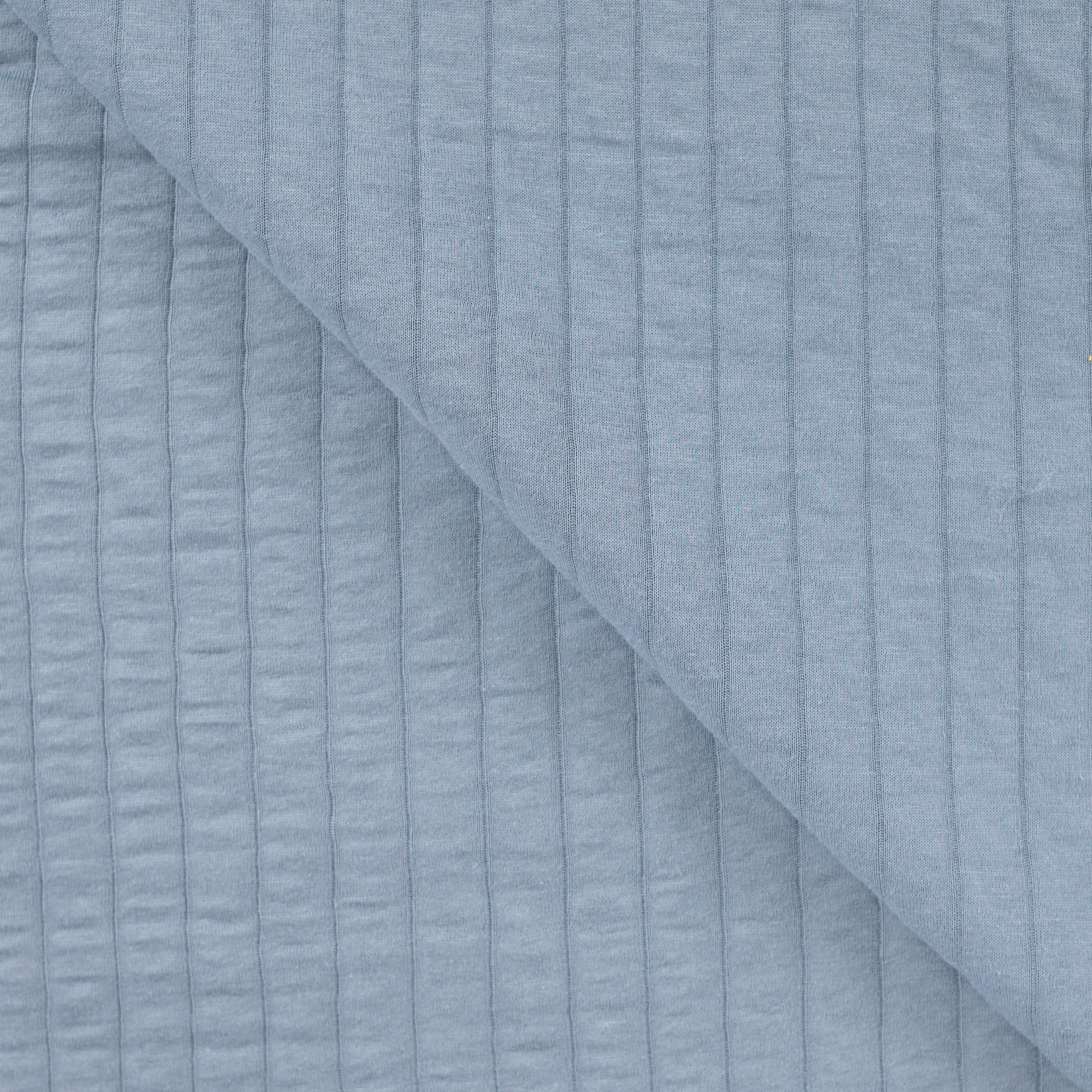Jacquard Sweat gesteppt "graublau"
