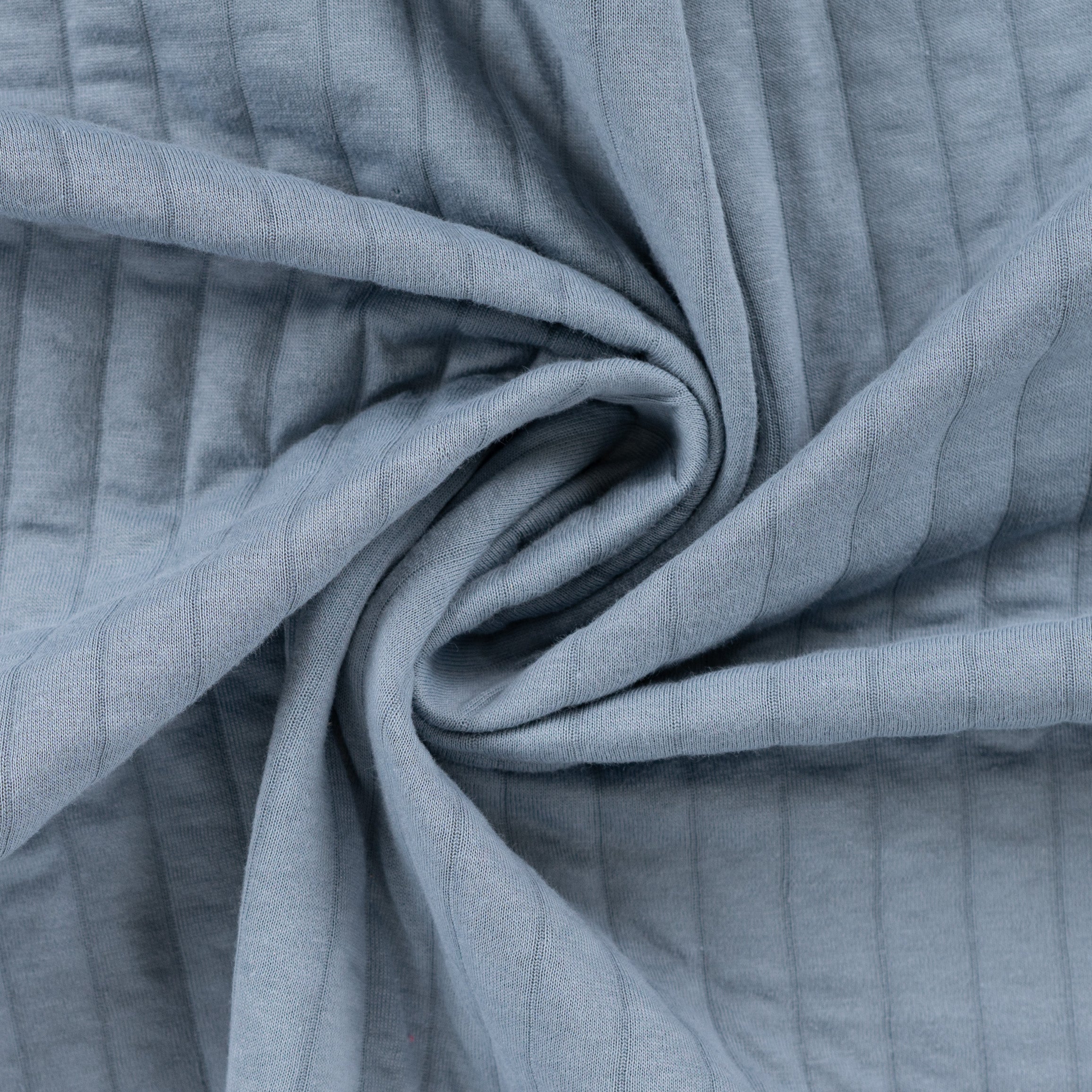 Jacquard Sweat gesteppt "graublau"