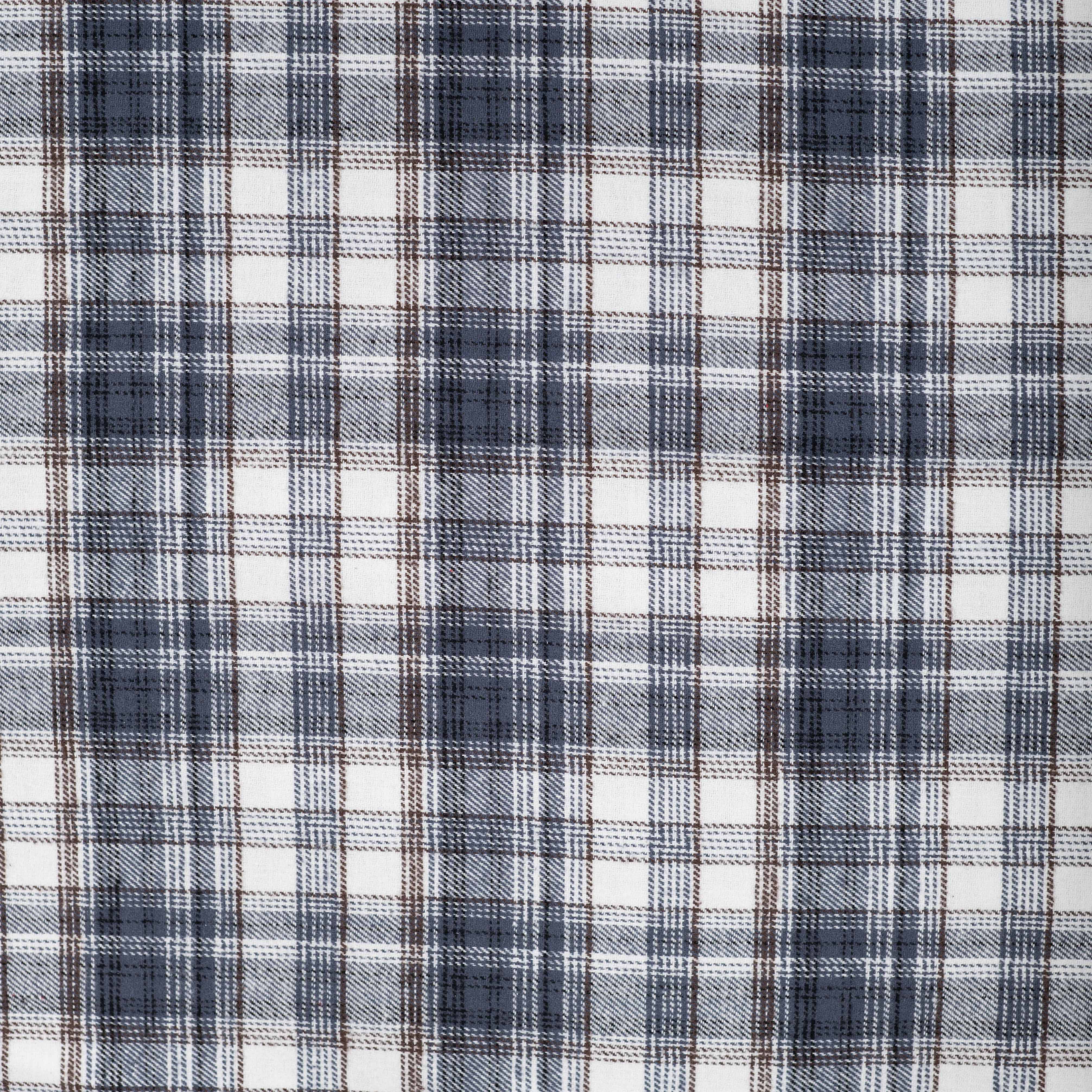 Flanel Brushed "kariert blau/grau"