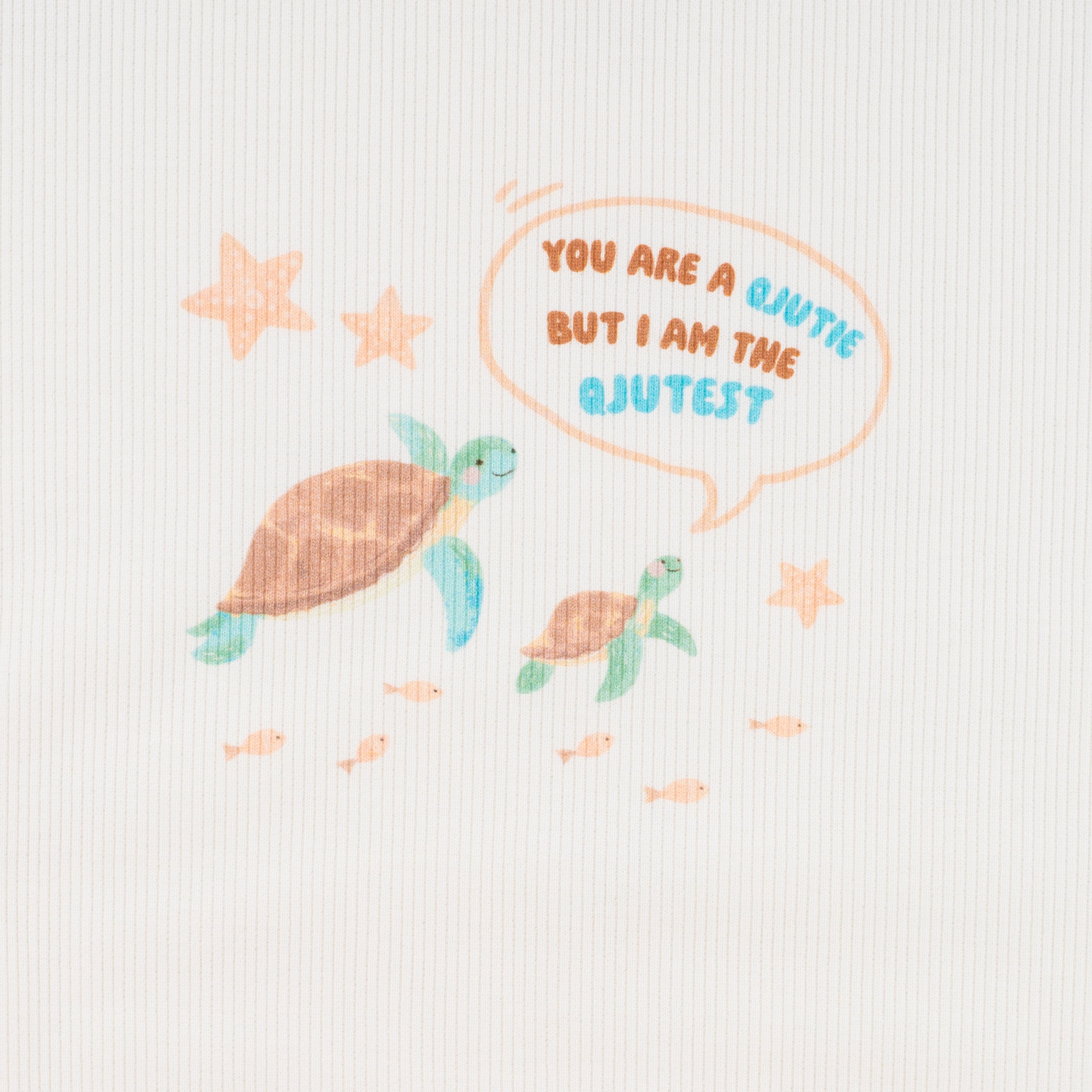 Rib Jersey Panel Schildkröte "Qjutest" Maße 58cmx135m