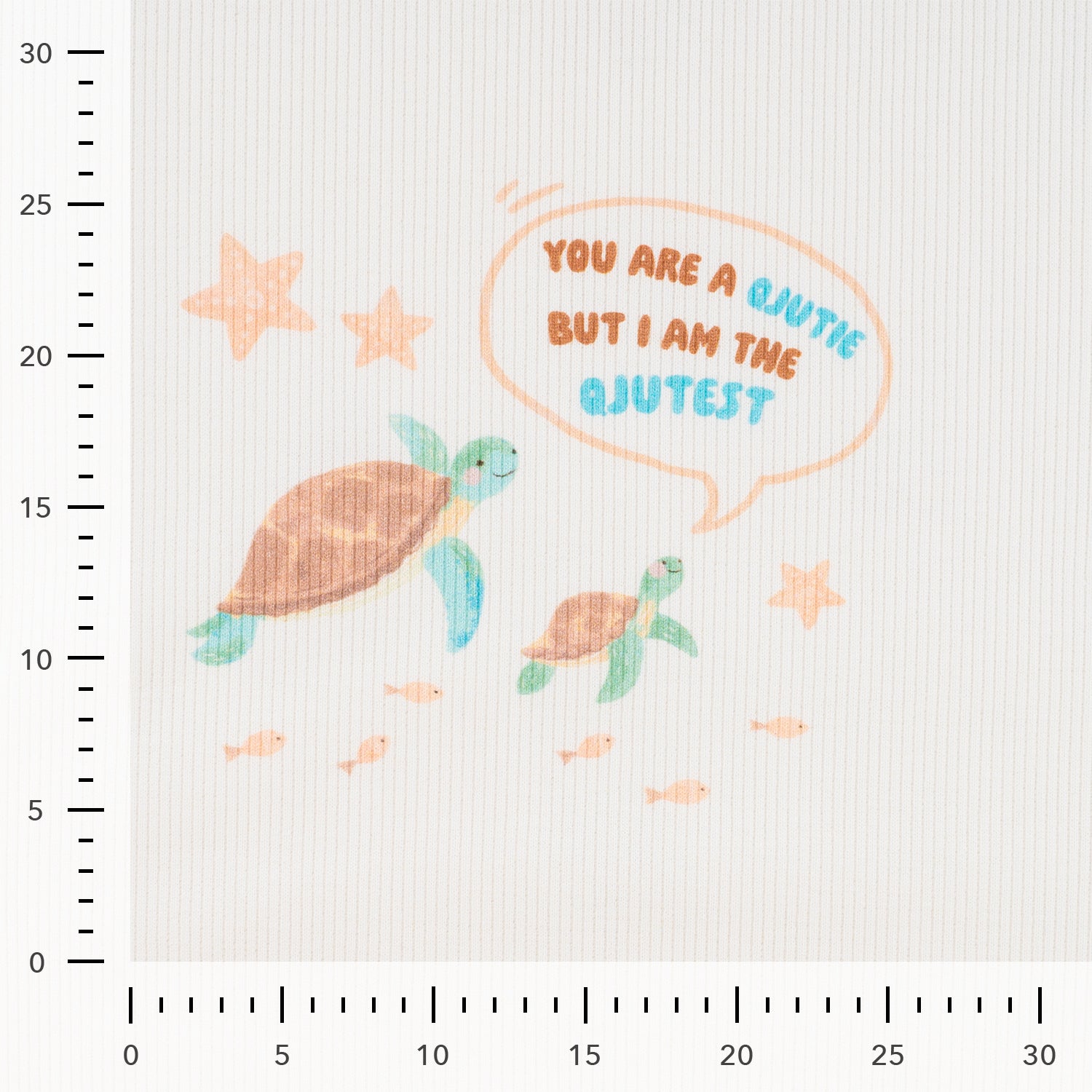 Rib Jersey Panel Schildkröte "Qjutest" Maße 58cmx135m