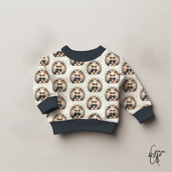 Kinderstoff Meterware Katze mir Kaffee als Pullover