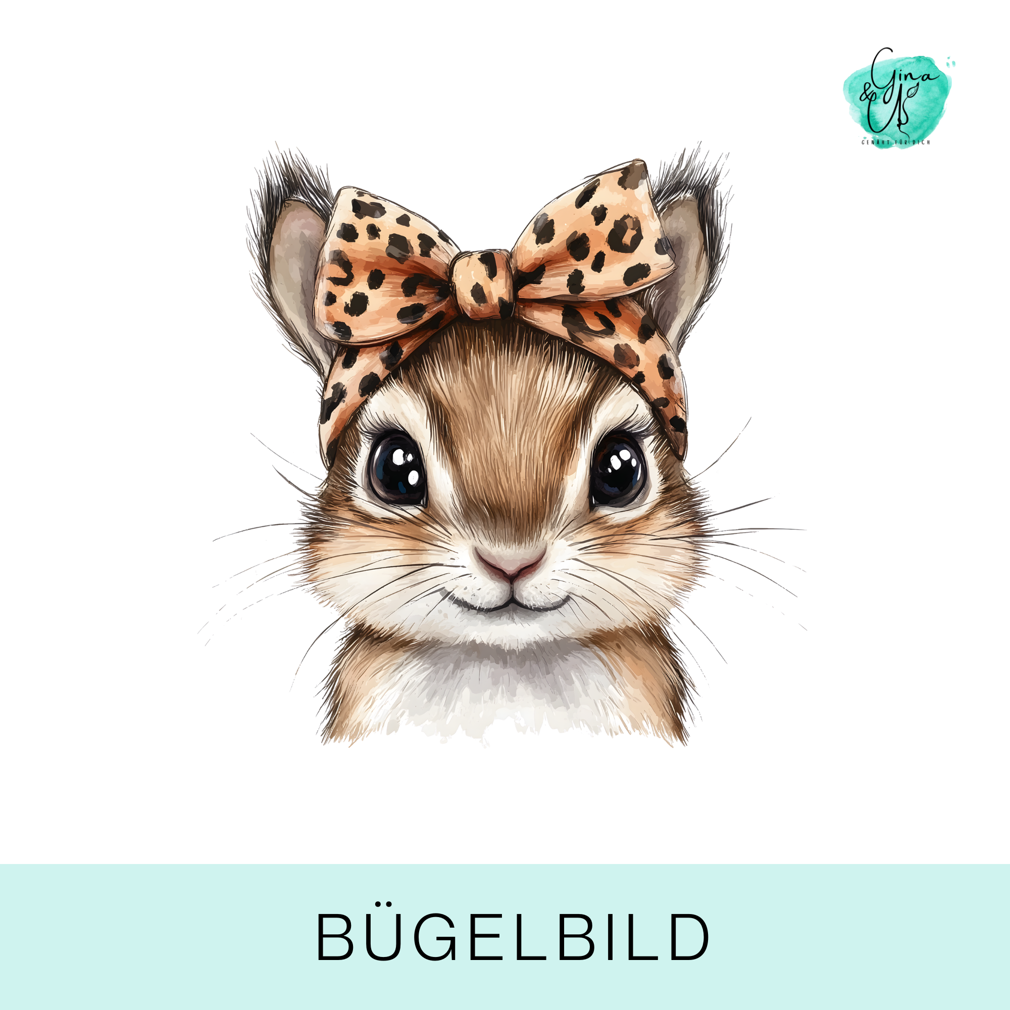 Bügelbild Chipmunk Leo Eichhörnchen
