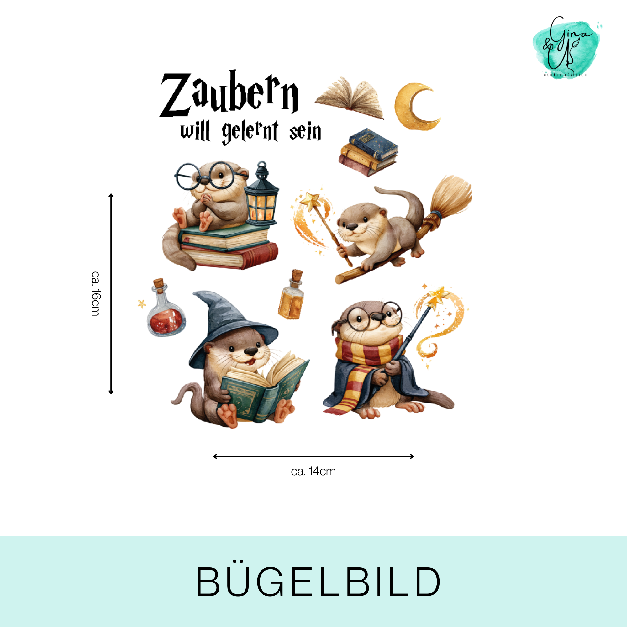 Bügelbild „magischer Otter"